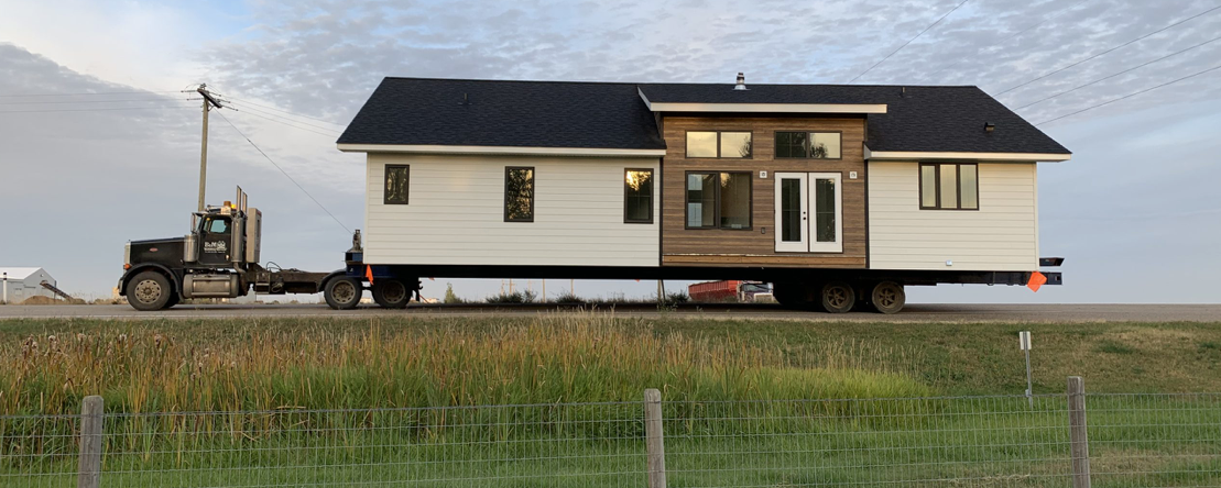 Truck moving house